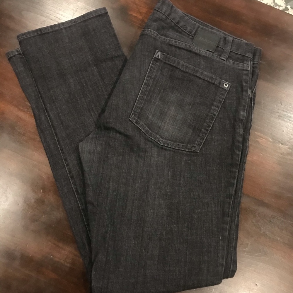 RVCA men’s black jeans size 36 daggers denim